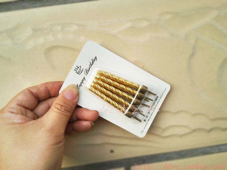 Slim Metallic Birthday Candles – Elegant Cake Topper - candletown.net