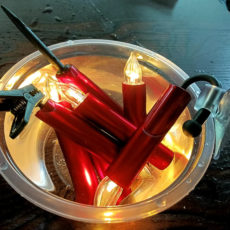 10PCS LED Christmas Tree Candles with Remote Control & Timer