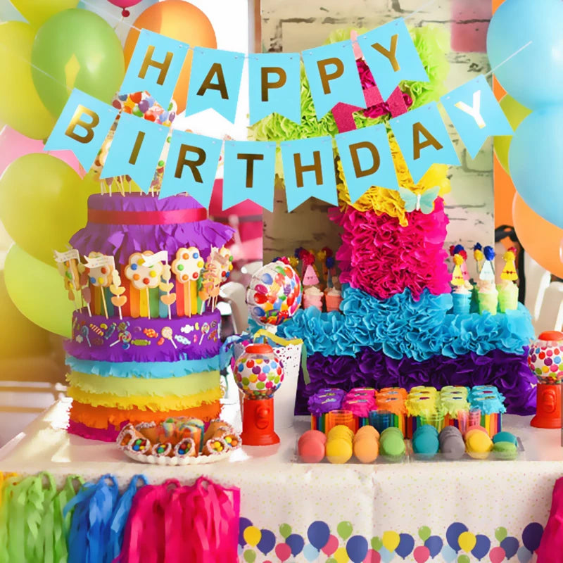Happy Birthday Banner – Colorful Party Decoration - candletown.net