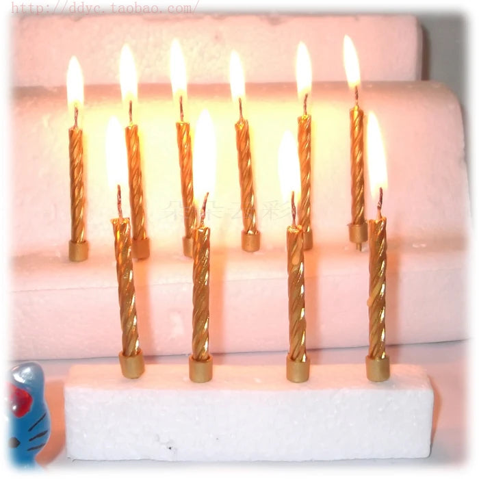 Slim Metallic Birthday Candles – Elegant Cake Topper - candletown.net