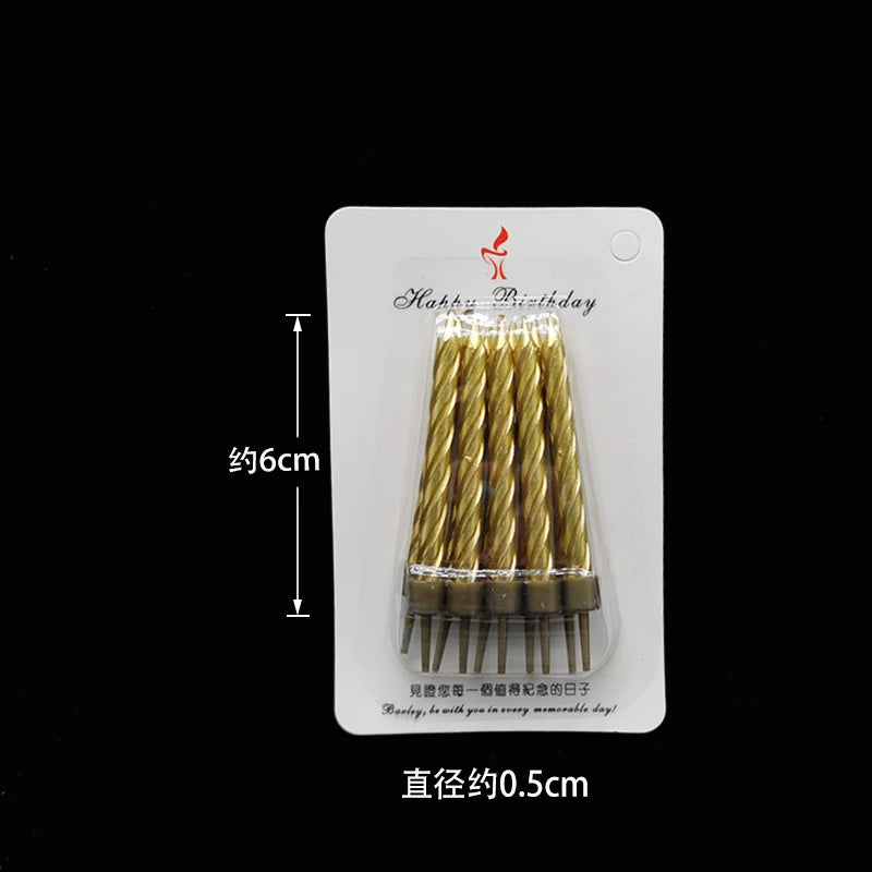 Slim Metallic Birthday Candles – Elegant Cake Topper - candletown.net