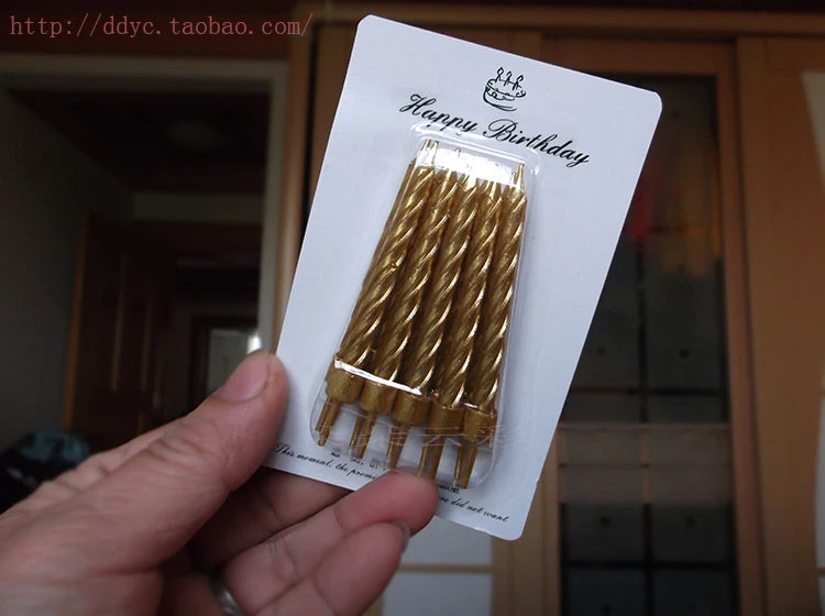 Slim Metallic Birthday Candles – Elegant Cake Topper - candletown.net