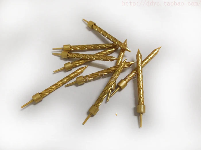 Slim Metallic Birthday Candles – Elegant Cake Topper - candletown.net