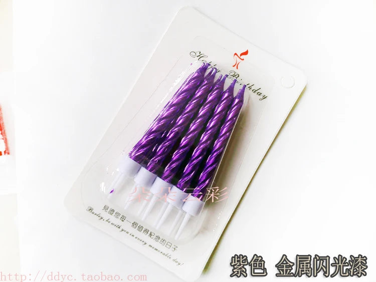 Slim Metallic Birthday Candles – Elegant Cake Topper - candletown.net