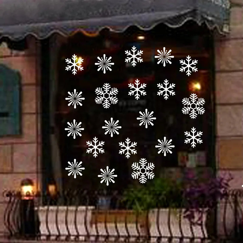 38-Piece Snowflake Window Clings – Reusable Electrostatic Christmas Stickers