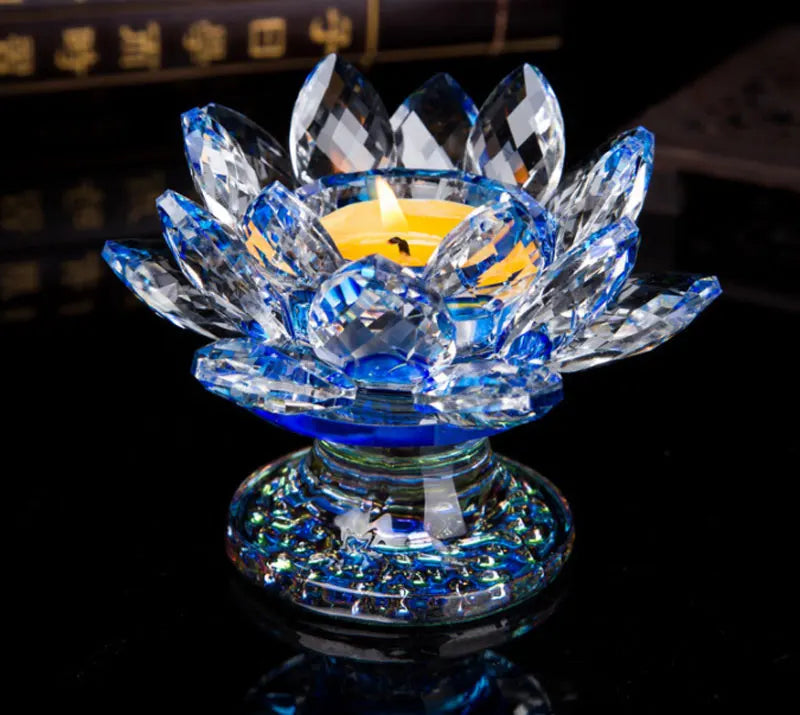 Crystal Lotus Tealight Holder - candletown.net