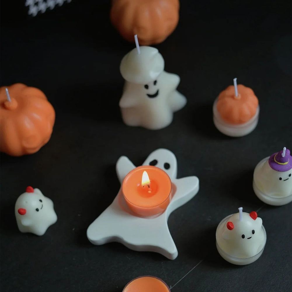 Halloween Little Ghost and Pumpkin Aroma Candles - Cute & Spooky Halloween Decoration - candletown.net