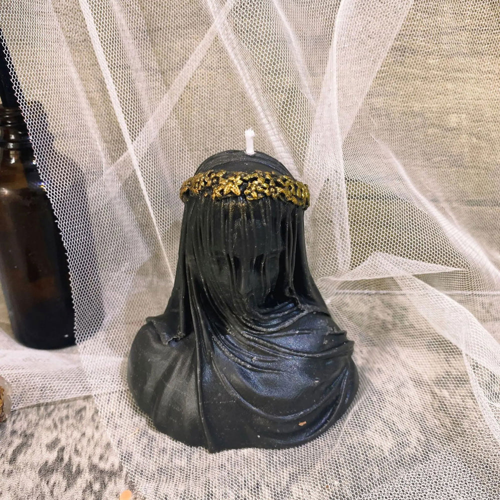Halloween Veil Girl Sculpture Scented Candles - Creative Atmosphere Decorative Ornaments - candletown.net