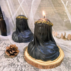 Halloween Veil Girl Sculpture Scented Candles - Creative Atmosphere Decorative Ornaments - candletown.net