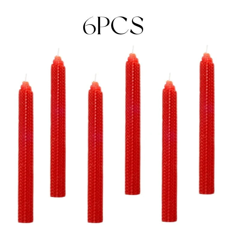 Hand-Rolled Beeswax Taper Candles - Eco-Friendly Elegance - candletown.net