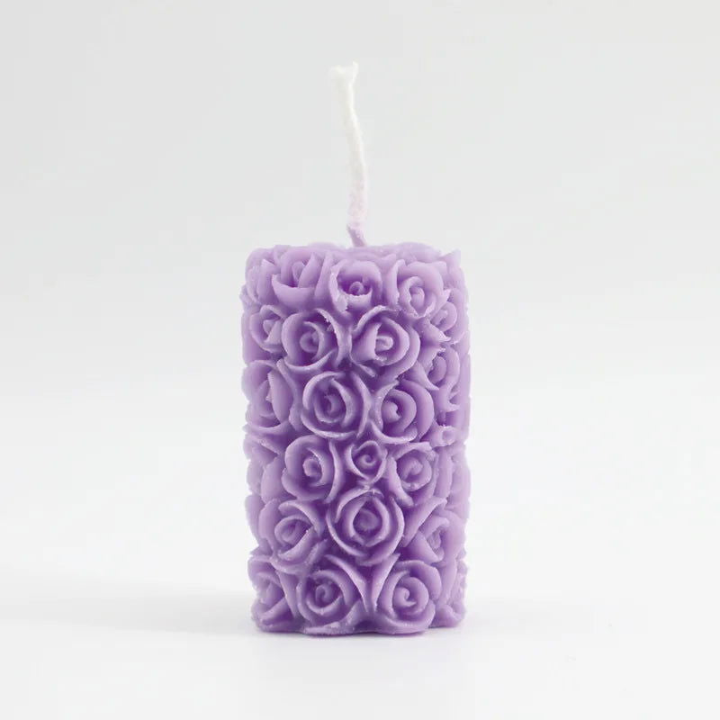 Hand-made Rose Style Aromatherapy Candle Sculpted Shape Fragrance Smokeless Candle Holder Decoration Birthday Candle Gift - candletown.net