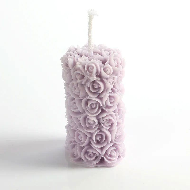 Hand-made Rose Style Aromatherapy Candle Sculpted Shape Fragrance Smokeless Candle Holder Decoration Birthday Candle Gift - candletown.net