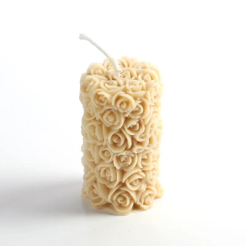 Hand-made Rose Style Aromatherapy Candle Sculpted Shape Fragrance Smokeless Candle Holder Decoration Birthday Candle Gift - candletown.net