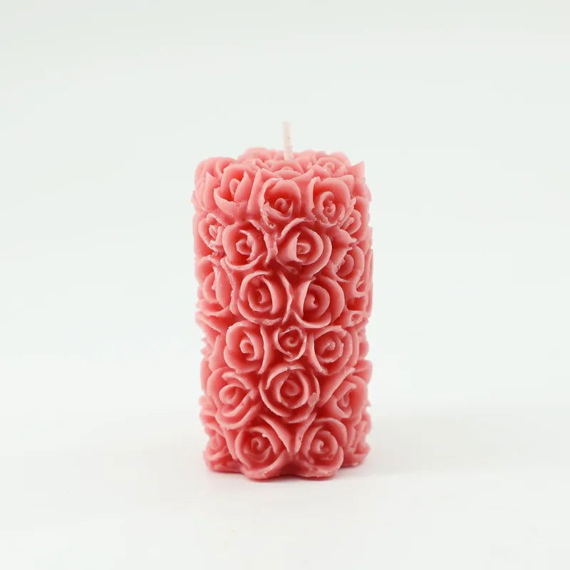 Hand-made Rose Style Aromatherapy Candle Sculpted Shape Fragrance Smokeless Candle Holder Decoration Birthday Candle Gift - candletown.net