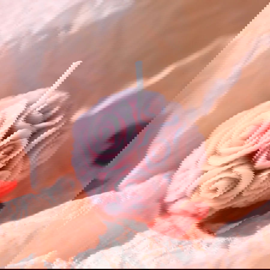 Hand-made Rose Style Aromatherapy Candle Sculpted Shape Fragrance Smokeless Candle Holder Decoration Birthday Candle Gift - candletown.net