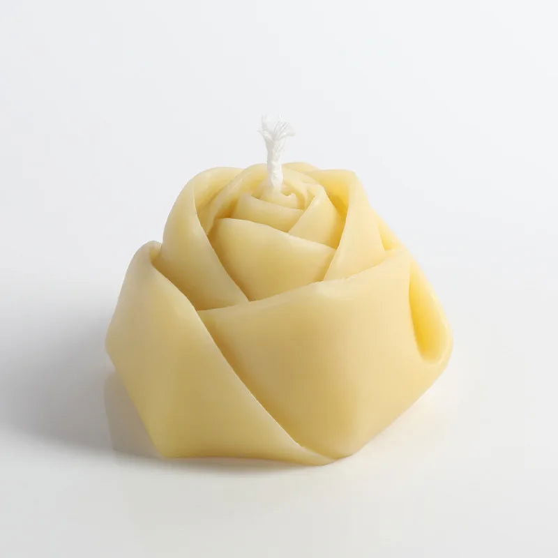 Hand-made Rose Style Aromatherapy Candle Sculpted Shape Fragrance Smokeless Candle Holder Decoration Birthday Candle Gift - candletown.net