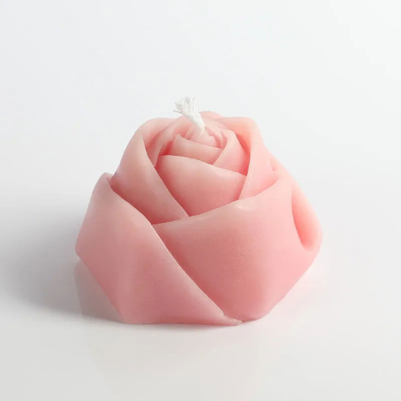 Hand-made Rose Style Aromatherapy Candle Sculpted Shape Fragrance Smokeless Candle Holder Decoration Birthday Candle Gift - candletown.net