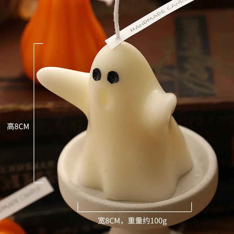 Handcrafted Halloween Ghost Scented Candle - Lavender Aroma Festive Decor - candletown.net