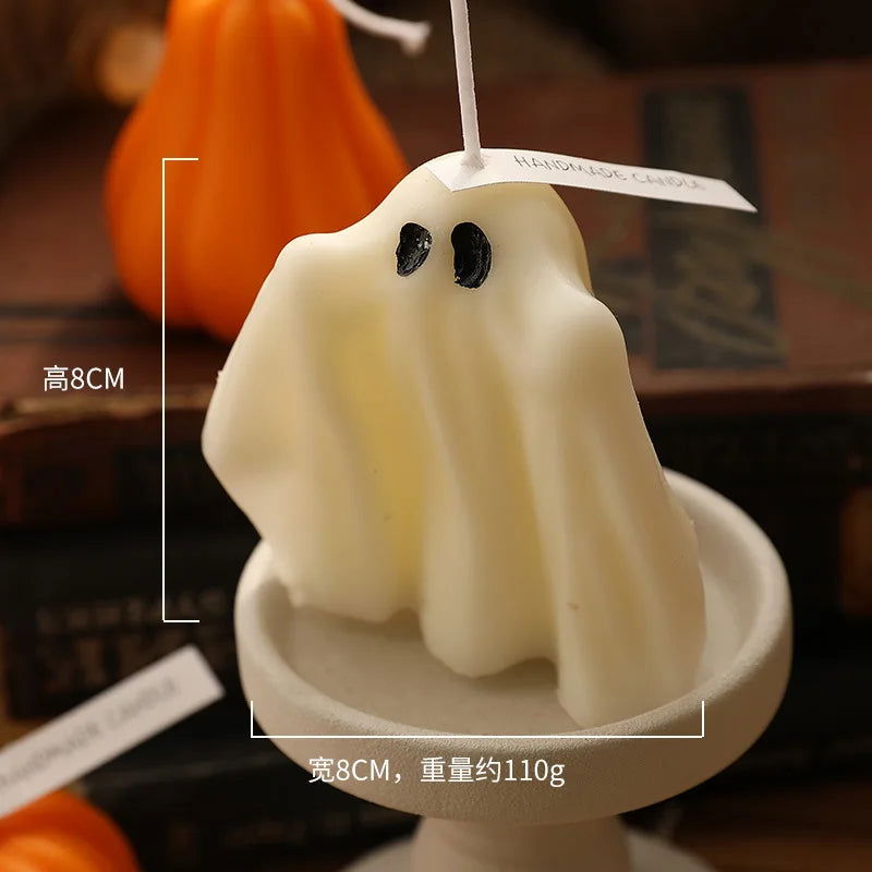 Handcrafted Halloween Ghost Scented Candle - Lavender Aroma Festive Decor - candletown.net