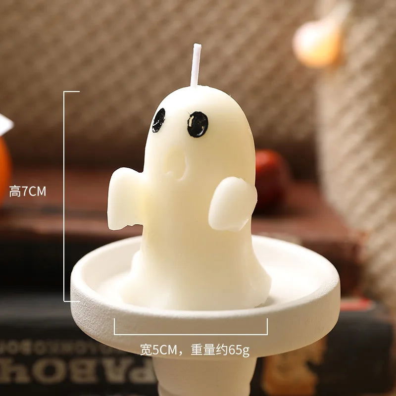 Handcrafted Halloween Ghost Scented Candle - Lavender Aroma Festive Decor - candletown.net