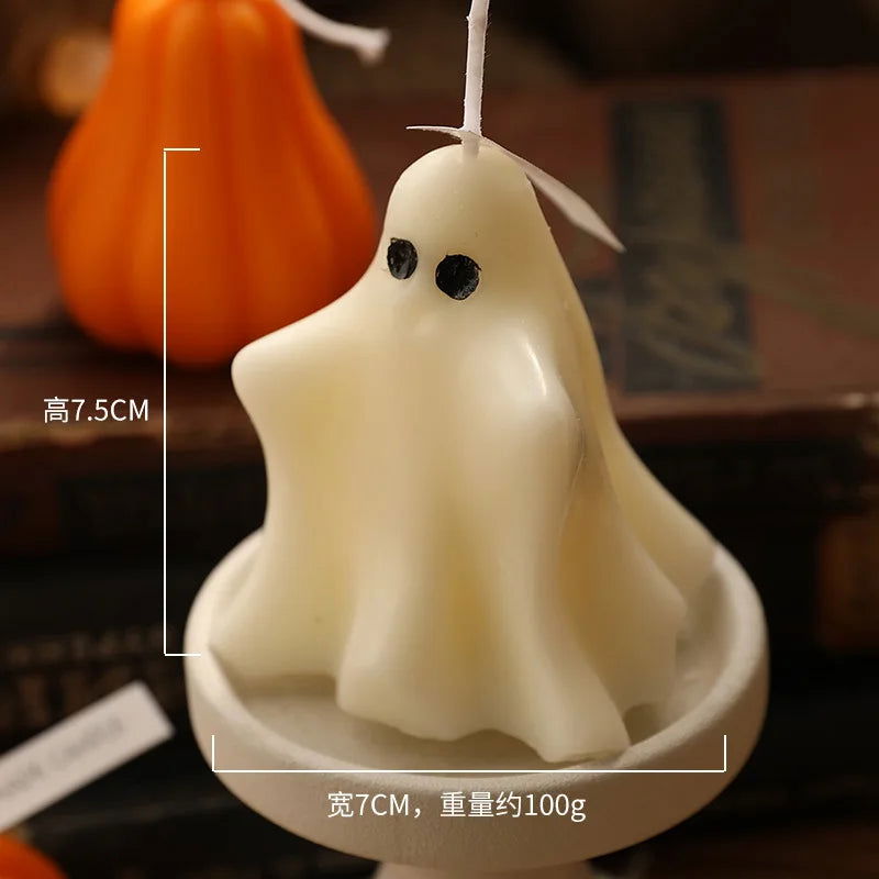 Handcrafted Halloween Ghost Scented Candle - Lavender Aroma Festive Decor - candletown.net