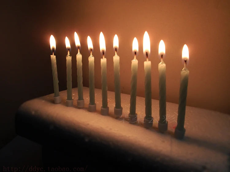 Slim Metallic Birthday Candles – Elegant Cake Topper - candletown.net