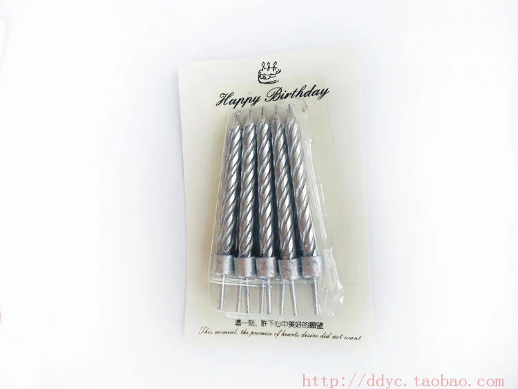 Slim Metallic Birthday Candles – Elegant Cake Topper - candletown.net
