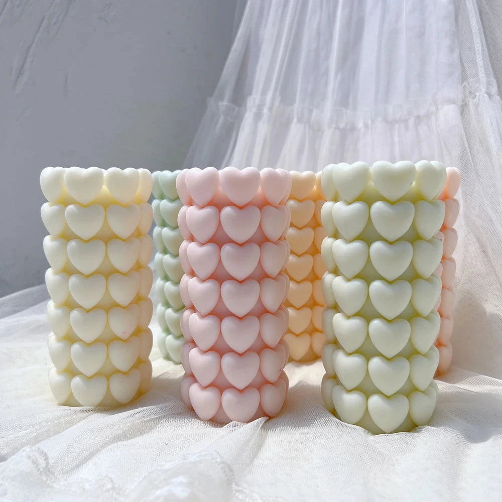 Heart Pillar Candle Mold - DIY Candle Making - candletown.net