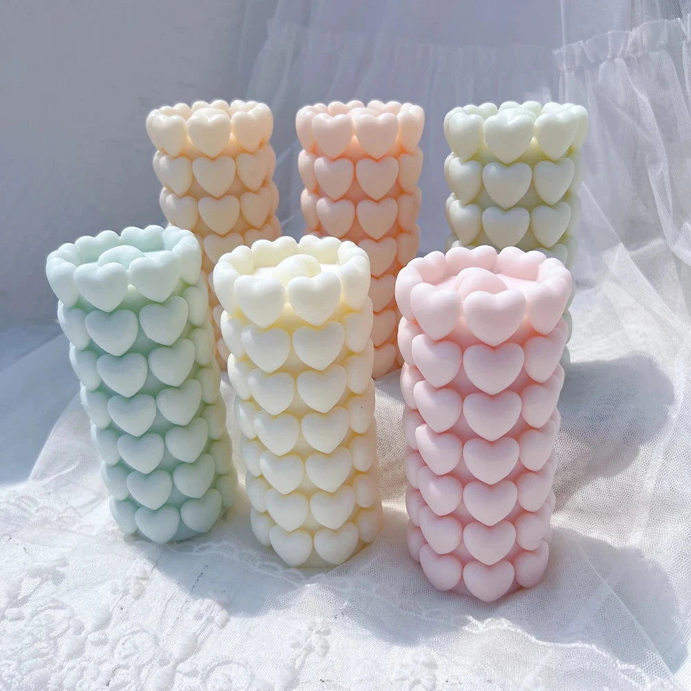 Heart Pillar Candle Mold - DIY Candle Making - candletown.net