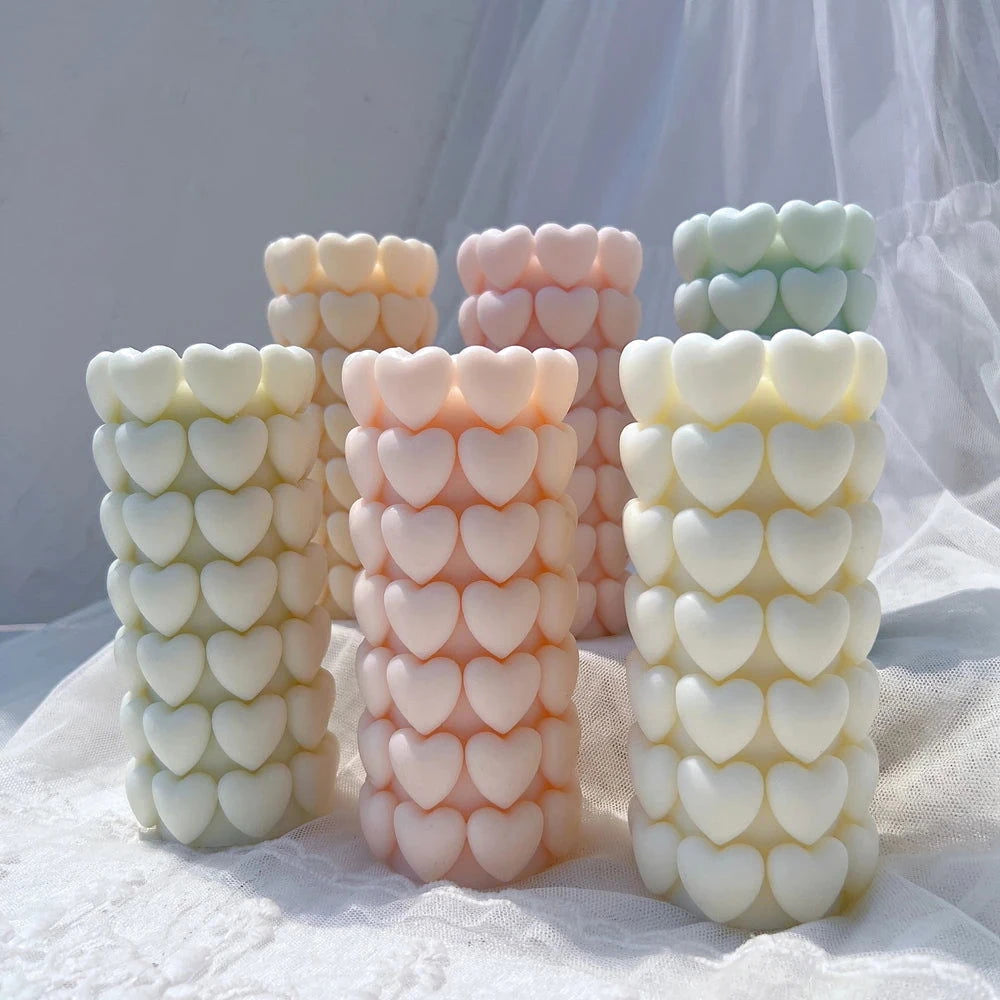 Heart Pillar Candle Mold - DIY Candle Making - candletown.net