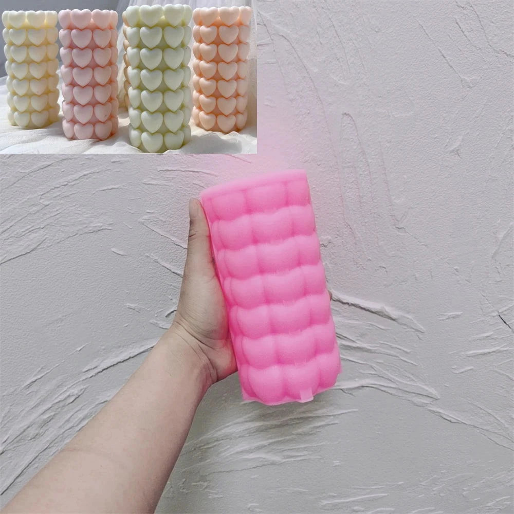 Heart Pillar Candle Mold - DIY Candle Making - candletown.net