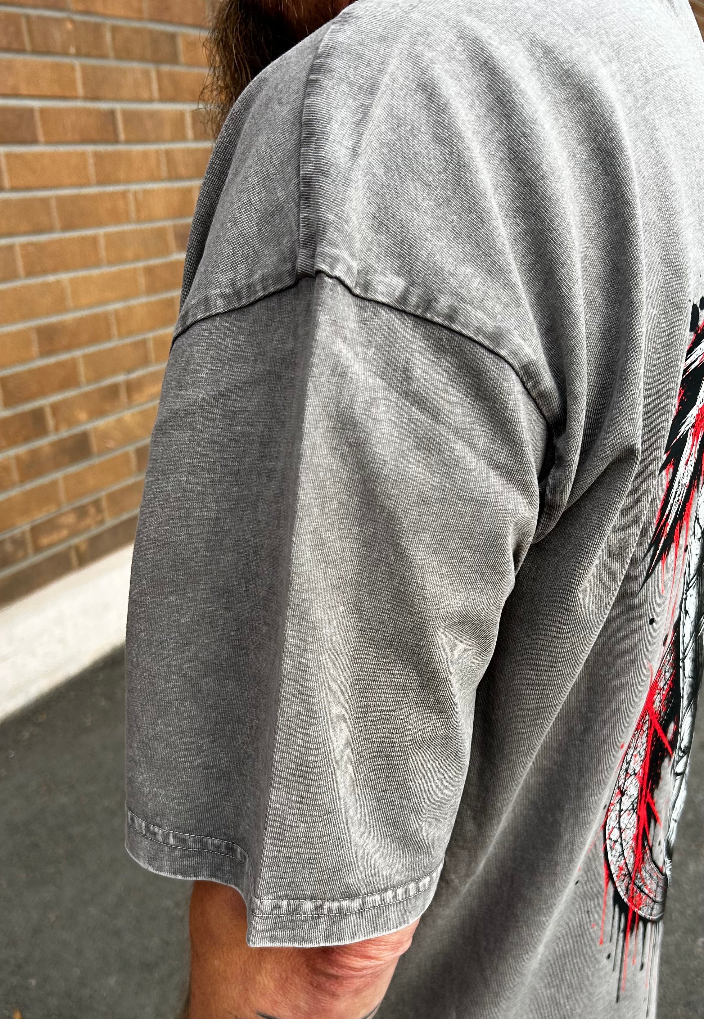 ROKROK Acid Washed Heavy Oversize T-Paita – 240 g/m²