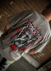 ROKROK Acid Washed Heavy Oversize T-Paita – 240 g/m²