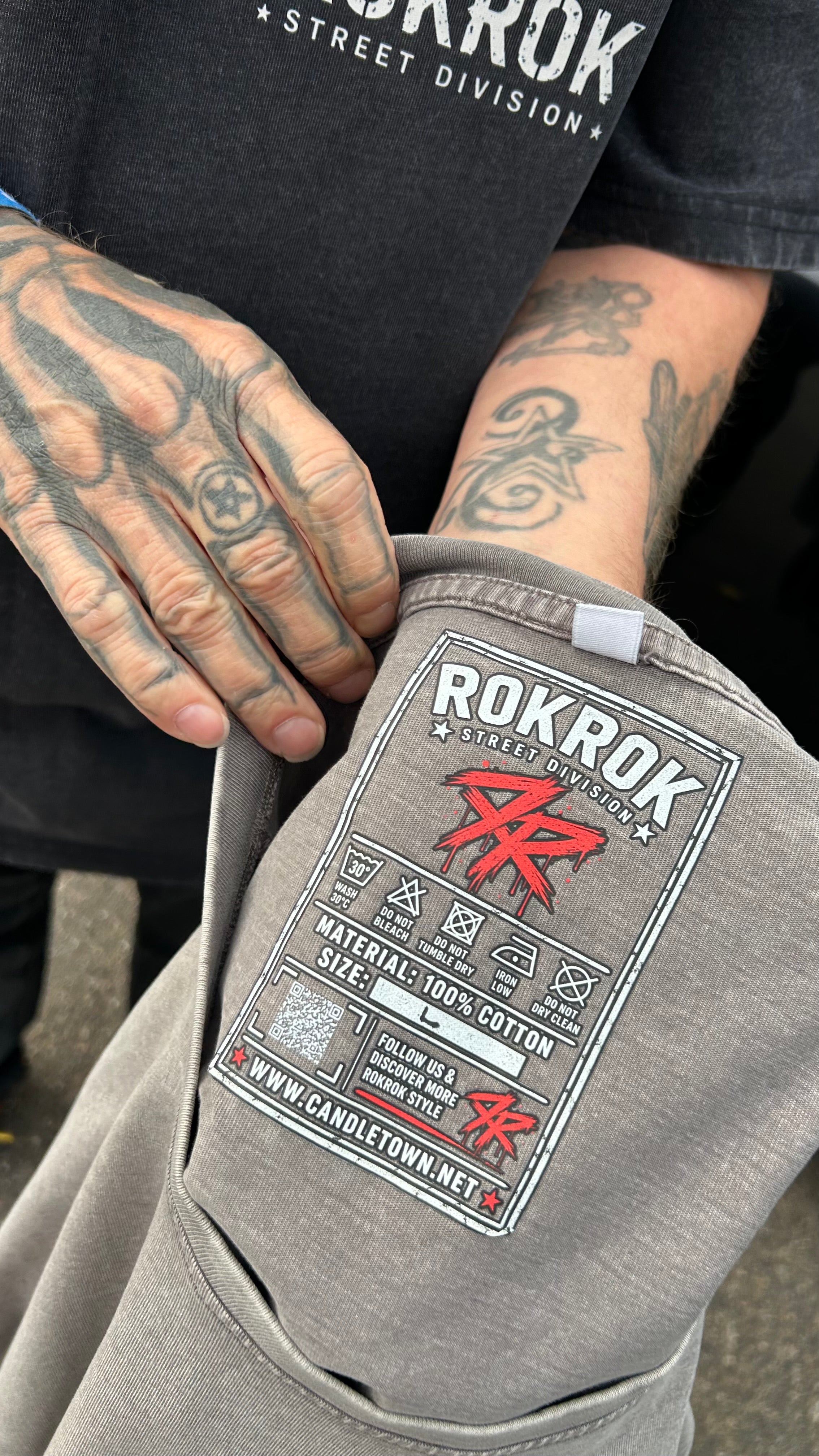 ROKROK Acid Washed Heavy Oversize T-Paita – 240 g/m²
