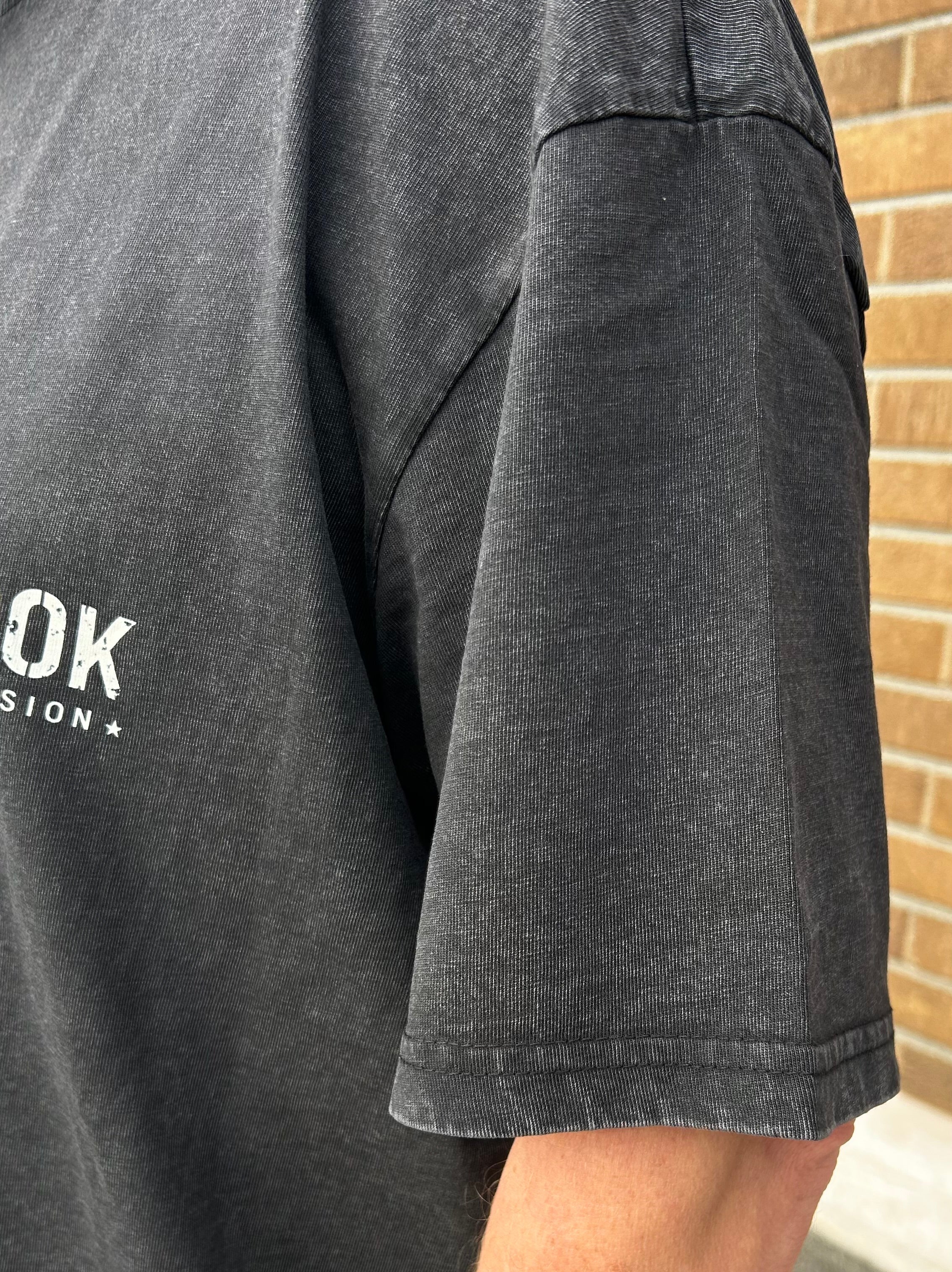 ROKROK Acid Washed Heavy Oversize T-Paita – 240 g/m²