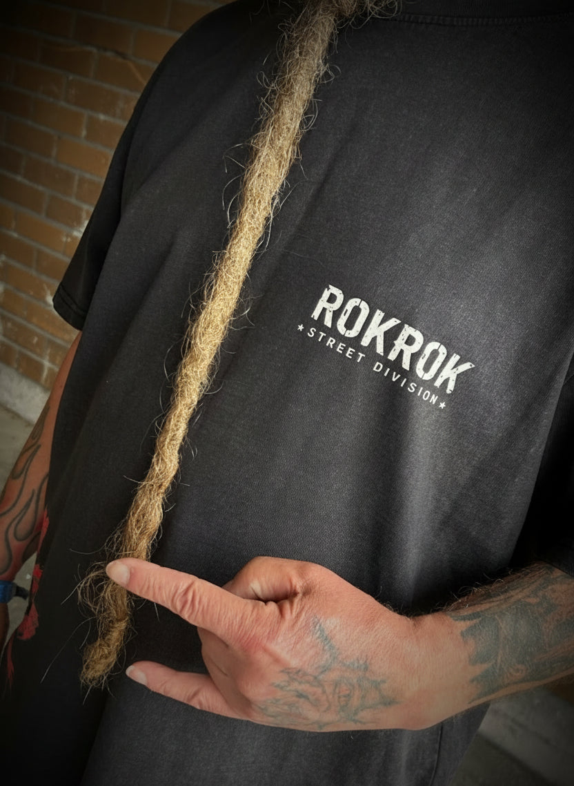 ROKROK Acid Washed Heavy Oversize T-Paita – 240 g/m²