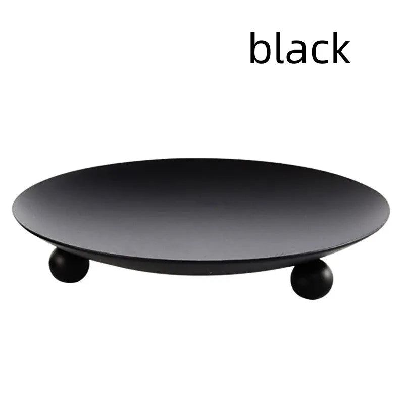 Iron Plate Candle Holder - Decorative Stand for Pillar & Ball Candles - candletown.net