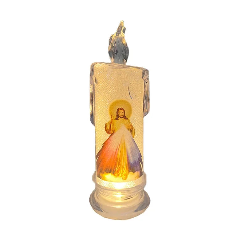 Jesus Christ Lamp - Flameless LED Devotional Prayer Candle - candletown.net