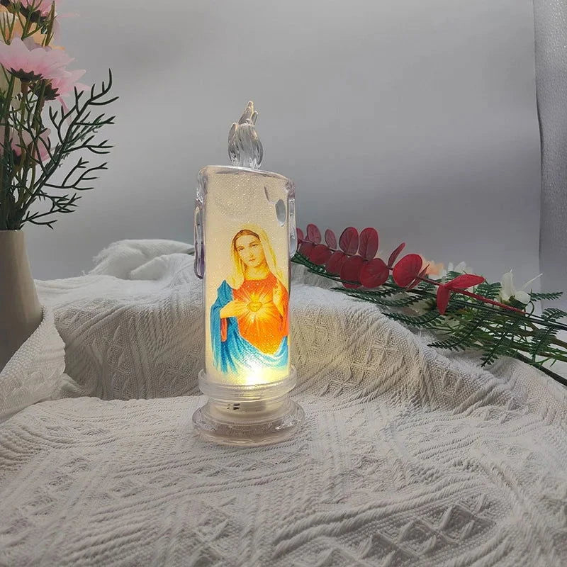 Jesus Christ Lamp - Flameless LED Devotional Prayer Candle - candletown.net
