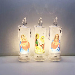 Jesus Christ Lamp - Romantic Tealight Flameless LED Devotional Prayer Candle - candletown.net