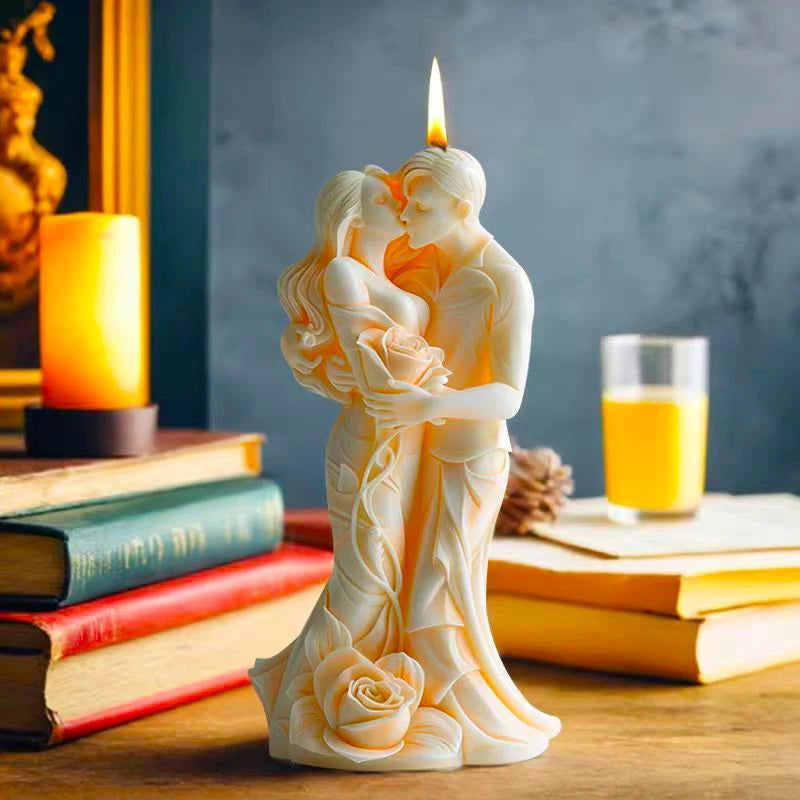 Kissing Couple Candle Silicone Mold - DIY Craft for Romantic Gifts - candletown.net