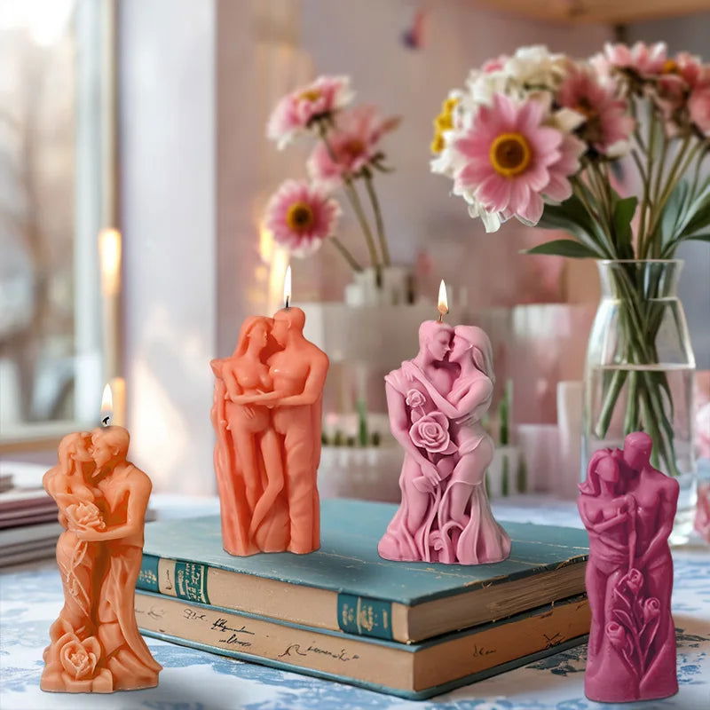 Kissing Couple Candle Silicone Mold - DIY Craft for Romantic Gifts - candletown.net