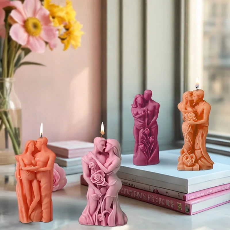 Kissing Couple Candle Silicone Mold - DIY Craft for Romantic Gifts - candletown.net