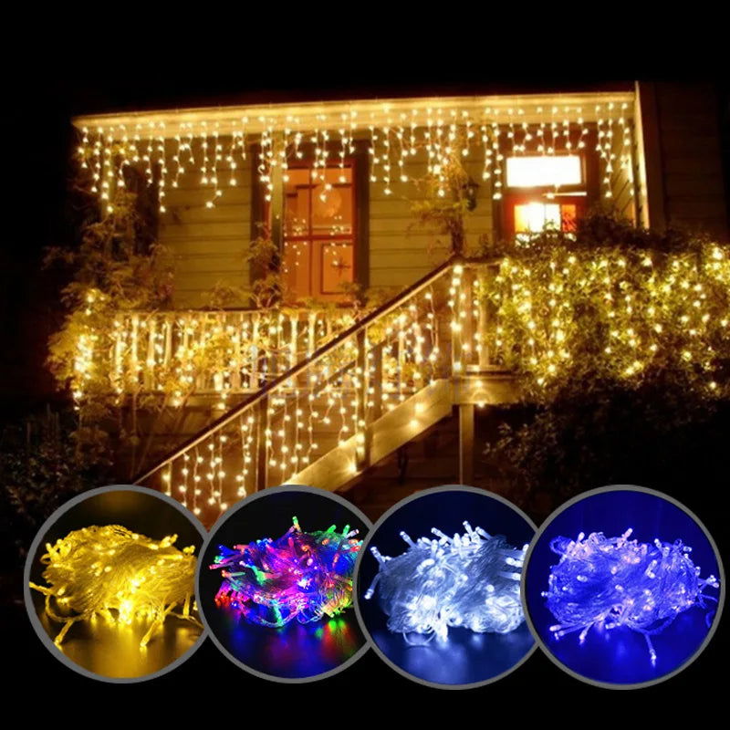 LED Fairy String Curtain Lights - Outdoor & Patio Decoration for Christmas and Parties - candletown.net