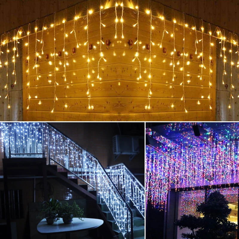 LED Fairy String Curtain Lights - Outdoor & Patio Decoration for Christmas and Parties - candletown.net