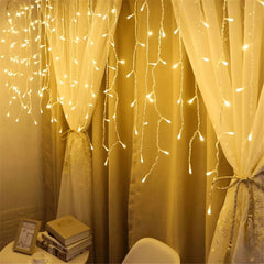 LED Festoon Icicle Curtain Lights - Outdoor Christmas & New Year Decoration - candletown.net