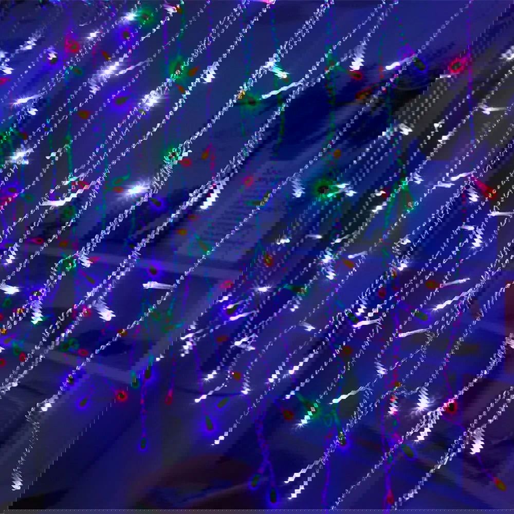 LED Festoon Icicle Curtain Lights - Outdoor Christmas & New Year Decoration - candletown.net