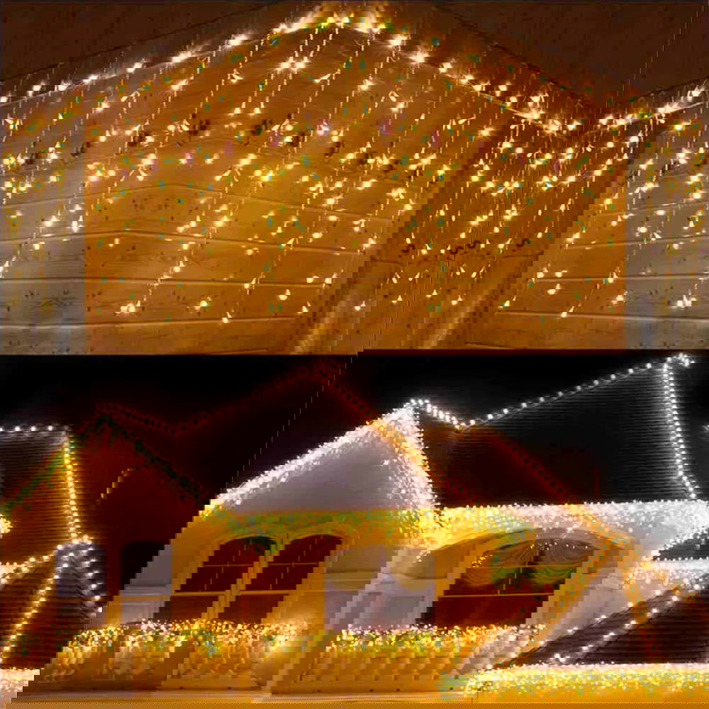 LED Festoon Icicle Curtain Lights - Outdoor Christmas & New Year Decoration - candletown.net