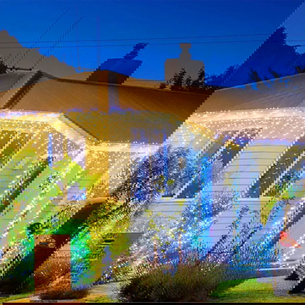 LED Festoon Icicle Curtain Lights - Outdoor Christmas & New Year Decoration - candletown.net