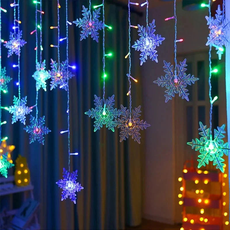 LED Snowflake Curtain Lights - candletown.net